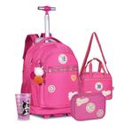 Kit Mochila Rodinha Estojo Lancheira Copo 550ml Oficial RB Lançamento College Feminina Juvenil