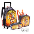 Kit Mochila Rodinha Estojo Lancheira Infantil Kitsune Naruto Menino Seanite