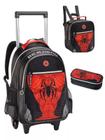 Kit Mochila Rodinha Infantil com Lancheira e Estojo Spider Homem Aranha DL1828