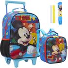 Kit Mochila Rodinha Lancheira Borracha Xeryus Mickey Mouse