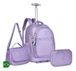 Kit Mochila Rodinha Lancheira Estojo Rebecca Bonbon Rb24055