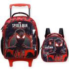 Kit Mochila Rodinha + Lancheira Spider Man Miles Morales