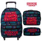 Kit Mochila Rodinha Série Stanger Things Reforçada