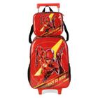 Kit Mochila Rodinhas 16 com Lancheira Flash Vermelho Luxcel