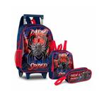 Kit Mochila Rodinhas Escolar Dark Spider Lancheira Estojo