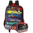 Kit Mochila Rodinhas Hotwheels Com Lancheira Térmica Escolar