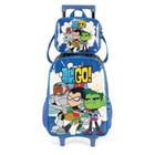 Kit Mochila Rodinhas Lancheira Luxcel Teen Titans Go Azul