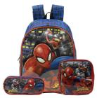 Kit Mochila Spider Man X2 Escolar Com Estojo E Lancheira