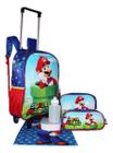 Kit Mochila Super Mario Bros Original Rodinhas Infantil Gran - Luxcel