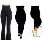 Kit Modelador Plus Size Calça Bailarina + Legging + Bermuda Suplex Poliamida Alta Compressão - Fasciniun Fitness