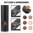 Kit Moedor Elétrico Cozinha Perfeito Grãos Sal E Pimenta