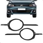 Kit Moldura Farol Milha Gol Voyage G7 2016 2017 2018 2019 Aro Preto - MONTKAR