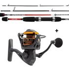 Kit Molinete Micro SpeedPrime 800 - Albatroz + Vara Speed Fish 1501 1,50mts 1 Parte - Albatroz