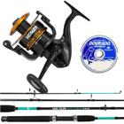 Kit Molinete Venza Vara Albatroz Missouri Pesca Até 23kg