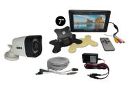 Kit Monitor 7" LCD com 1 Câmera Infravermelho Leds e 20mts Cabo Montado