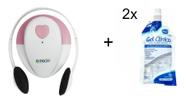 Kit Monitor Fetal Pré Natal Sonar Doppler + Pilhas E 2 Unidades De Gel Incluso