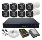 Kit Monitoramento 8 Câmeras hd 720p Dvr Cloud Completo