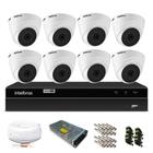 Kit Monitoramento Intelbras com 8 Câmeras de Segurança Dome 1080p