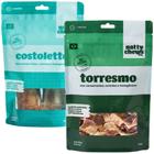 Kit mordedor natural pet torresmo e costolette para cães