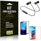 Kit Moto E7 Fone Bluetooth KD901 + Capa Anti Impacto + Película Vidro 3D - Armyshield