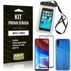 Kit Moto E7 Power Capinha Prova D'água + Capa Anti Impacto + Película 3D - Armyshield