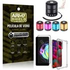 Kit Moto Edge 20 Mini Som Bluetooth + Capa Anti Impacto + Película Vidro 3D - Armyshield