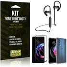 Kit Moto Edge 20 Pro Fone Bluetooth HS188 + Película 3D + Capa Anti Impacto - Armyshield