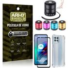 Kit Moto G100 5G Mini Som Bluetooth + Capa Anti Impacto + Película Vidro 3D - Armyshield