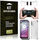 Kit Moto G20 Gatilho Gamer+Capa Anti Shock+Película Vidro 3D