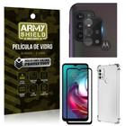 Kit Moto G30 Película de Câmera + Película 3D + Capa Anti Impacto - Armyshield