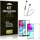 Kit Moto G60S Fone Bluetooth HS-615 + Capa Anti Impacto + Película Vidro 3D - Armyshield