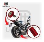 Kit Moto Parafuso De Placa E Tampa Válvula Redonda - Vermel