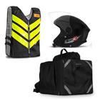 Kit Motoboy Mochila Térmica + Capacete New Liberty 3 + Colete Refletivo - Pro tork