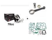 Kit Motor 70cc + Biela + Jogo Junta Motor Moto Traxx Moby 50