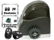 KIT MOTOR PORTÃO DESLIZANTE RCG AL 450Kg 1/4CV 127V ou 220V + 2 CONTROLES SEM CREMALHEIRAS