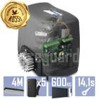Kit Motor Rossi 1/4CV Dz Nano Turbo 4m Crem 5 Control Portão Eletrônico Deslizante 600kg