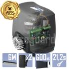 Kit Motor Rossi 1/4CV Dz Nano Turbo 6m Crem 2 Control Portão Eletrônico Deslizante 600kg