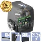 Kit Motor Rossi 1/4CV Dz Nano Turbo 6m Crem 4 Control Portão Eletrônico Deslizante 600kg
