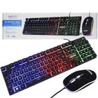 Kit Mouse 2400dpi + Teclado Gamer Membrana LED RGB BK-G550 Exbom