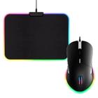 Kit Mouse Gamer Lehmox Gt-M1 Led 3200 Dpi + Mouse Pad Preto