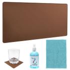 Kit Mouse Pad 70x30cm + Porta Copo + Spray e Microfibra 20x30cm