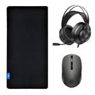 Kit Mouse Pad Speed Gamer Extra Grande + Mouse Wireless USB Optical + Headset 7.1 - HP