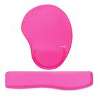 Kit Mousepad Apoio Ergonômico Teclado Rosa - Reflex