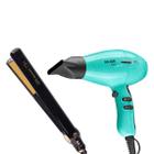 Kit MQ Professional Falcon Acqua Verde 2100W Secador e Max 480 Slim Titanium Chapinha de Cabelo (2 produtos)