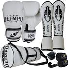 Kit Muay Thai Branco Profissional Legendary Edition - Olimpo Esportes