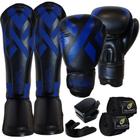 Kit Muay Thai - Luva - Caneleira - Bandagem - Bucal - Case - Olimpo Esportes