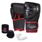 Kit Muay Thai Luva De Boxe Naja + Bandagem + Bag + protetor