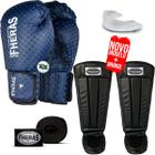 Kit Muay Thai Luva De Boxe Prisma Bandagem Bucal Anatômica