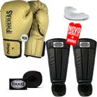 Kit Muay Thai Luva De Boxe Prisma Bandagem Bucal Anatômica