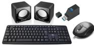 Kit Multi6- Teclado e mouse Multilaser com Fio / Caixa De Som Multilaser / Hubusb 3.0